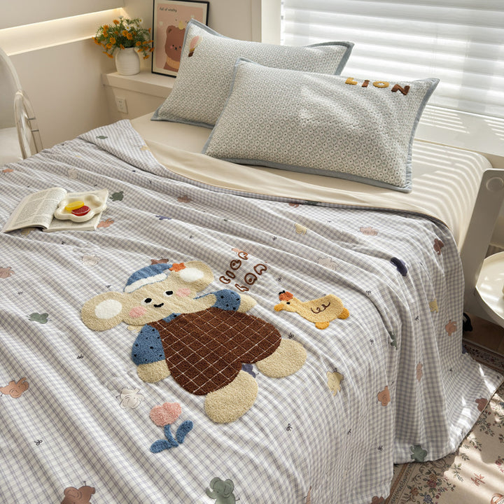 Women Cozy Bedspread with Playful Penguin Design Stornfield