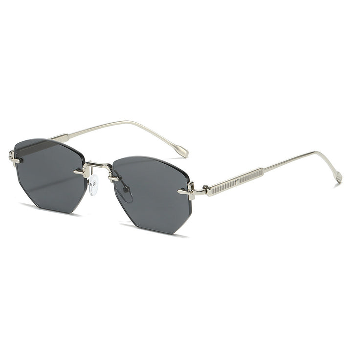 Geometric Frame Sunglasses with Elegant Gold Accents Stornfield
