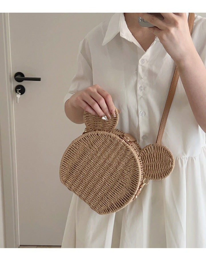 Ladies Round Basket with Rabbit Ear Design Stornfield