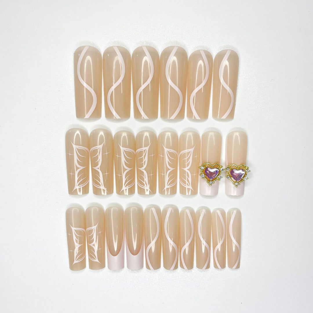 Decorative Long Acrylic Nail Extensions Stornfield