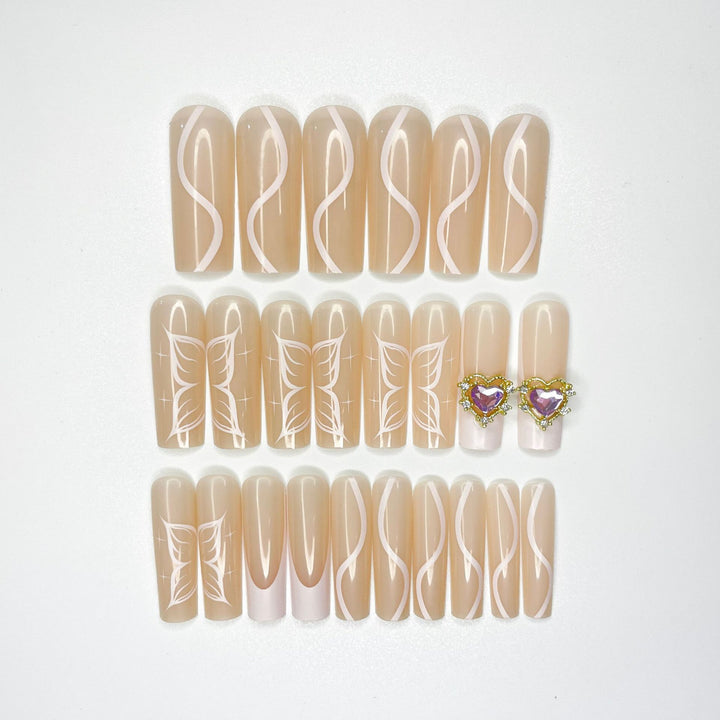 Decorative Long Acrylic Nail Extensions Stornfield