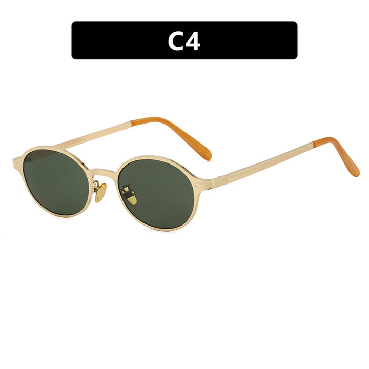 Women's round glasses with a delicate metal frame and comfortable nose pads Stornfield