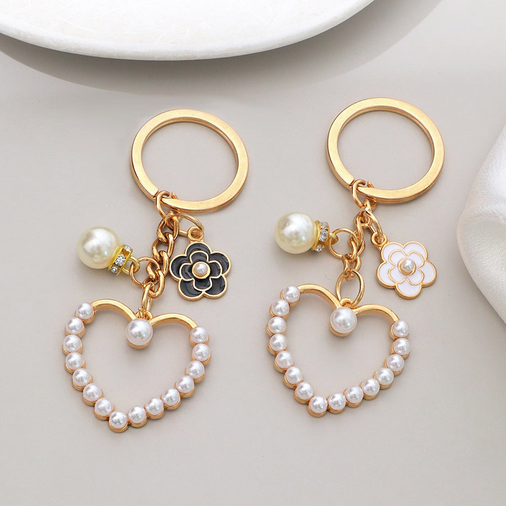 Keychain with heart and flower motif Stornfield