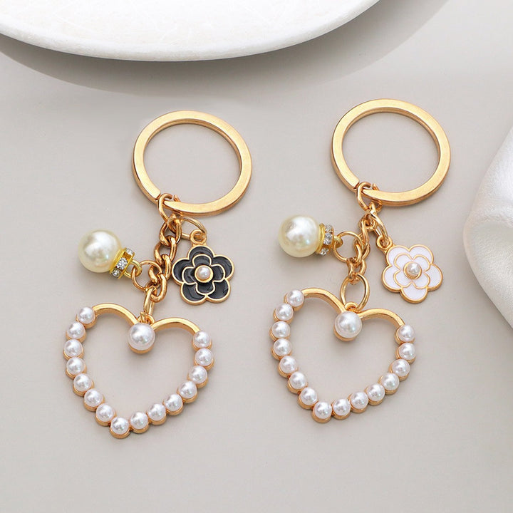 Keychain with heart and flower motif Stornfield