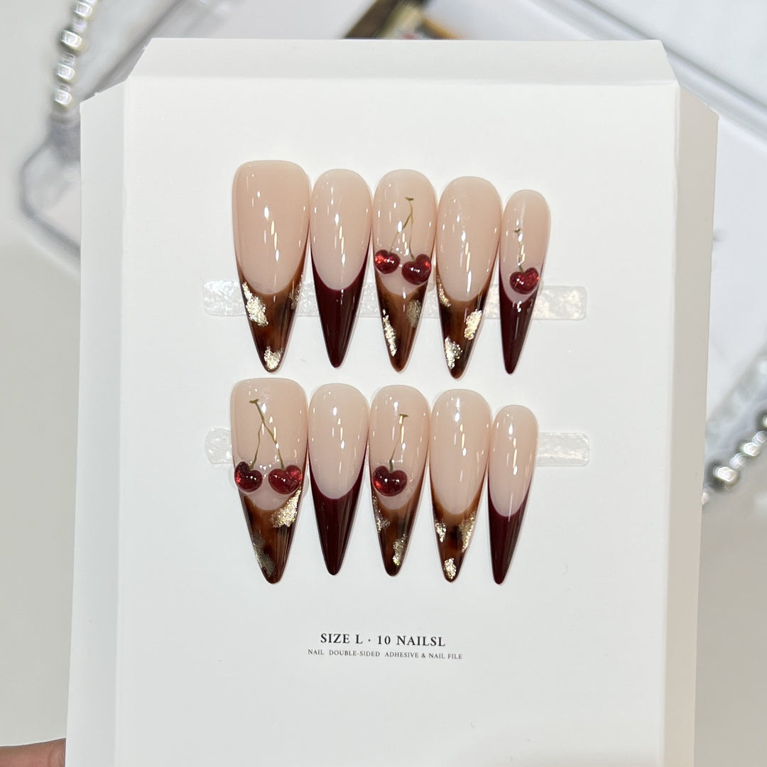 Artistic Floral Design Stiletto Press-On Nail Set Stornfield