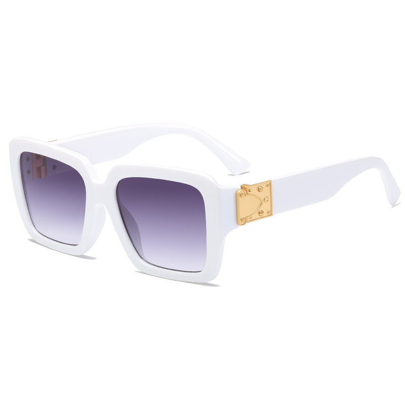 Women's oversized fashionable sunglasses with luxurious metal accents Stornfield