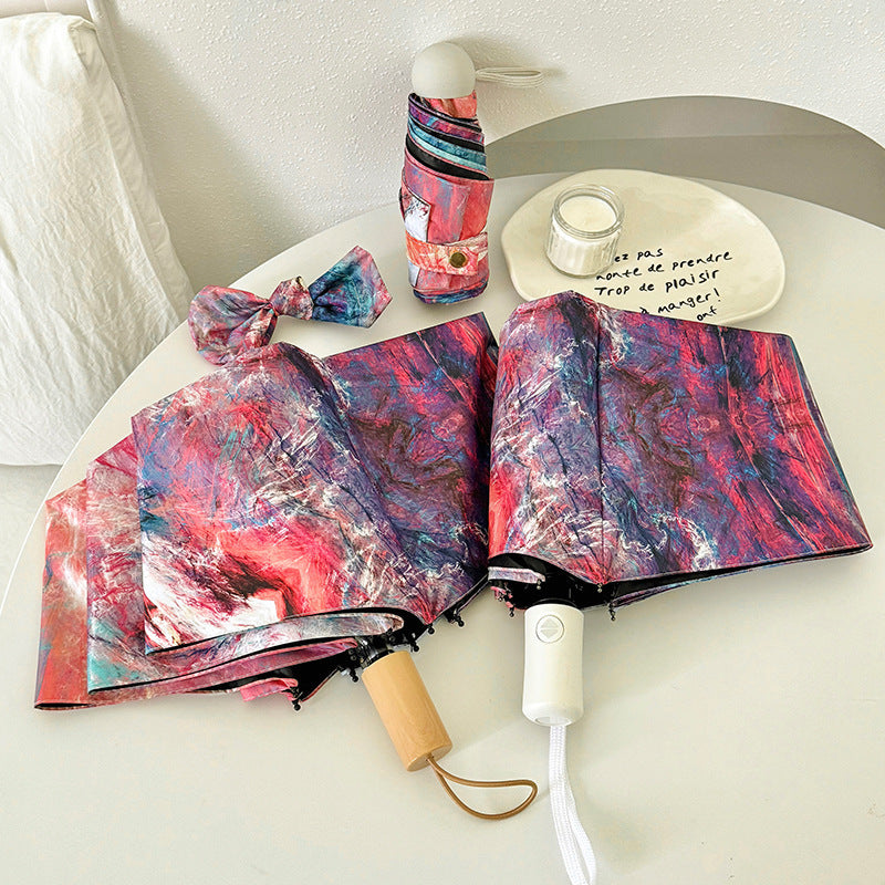 Women's Folding Umbrella with Creative Art Design Stornfield