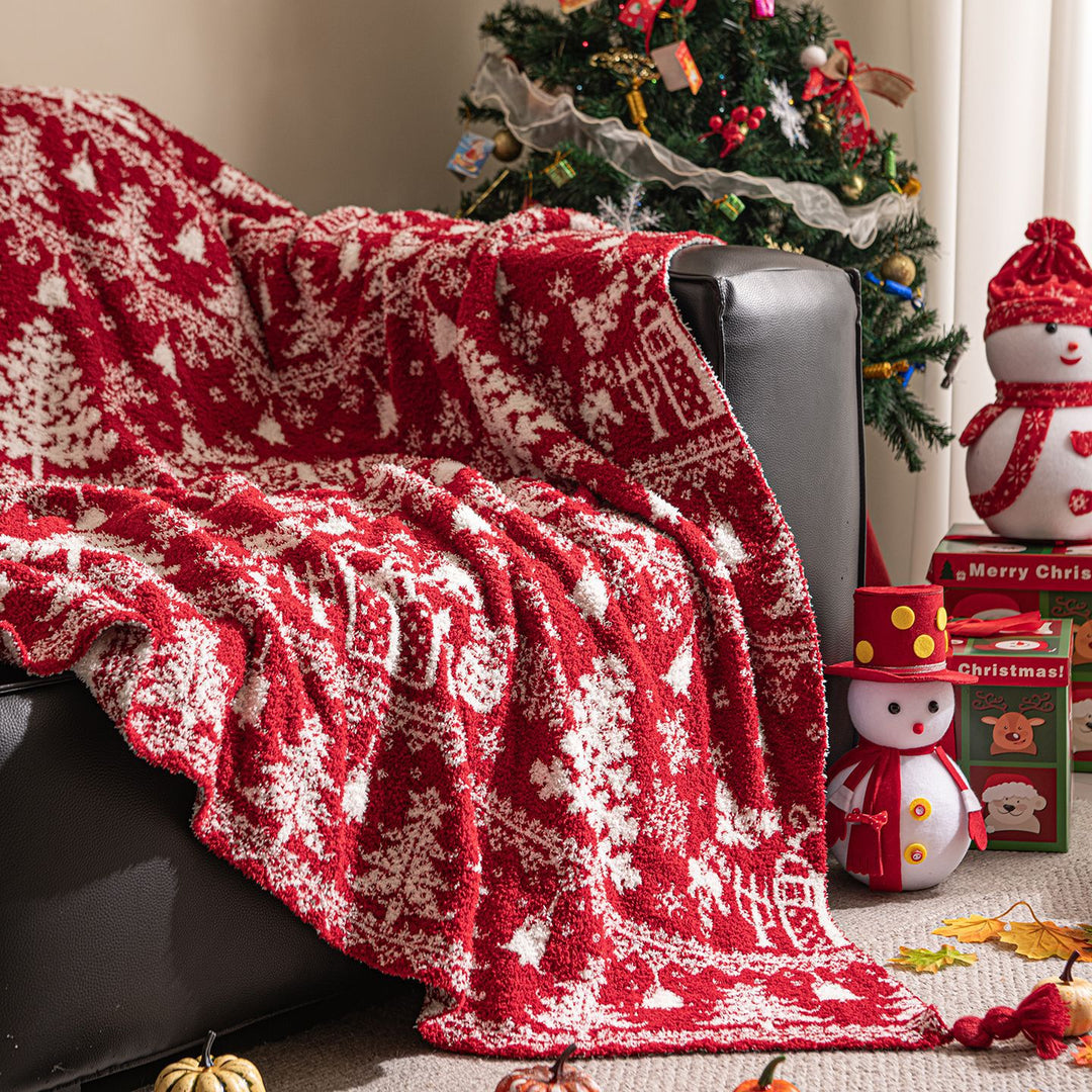 Festive Patterned Throw Blanket