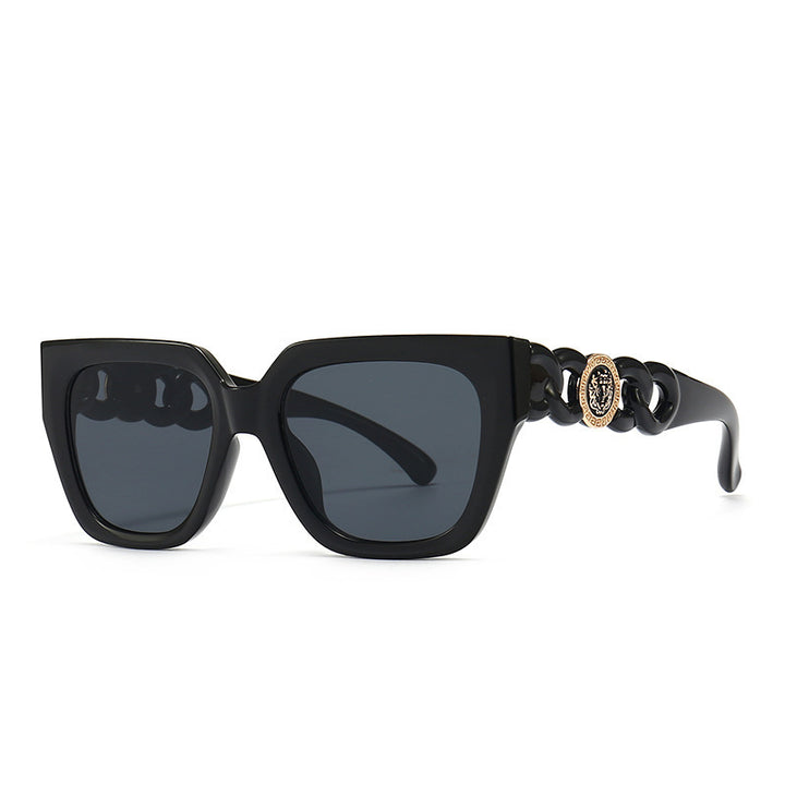 Women's oversized sunglasses with luxurious chain accents Stornfield