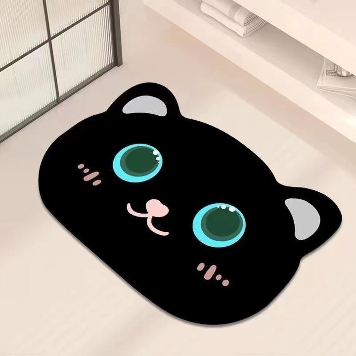 Cute Cat Face Bath Mat