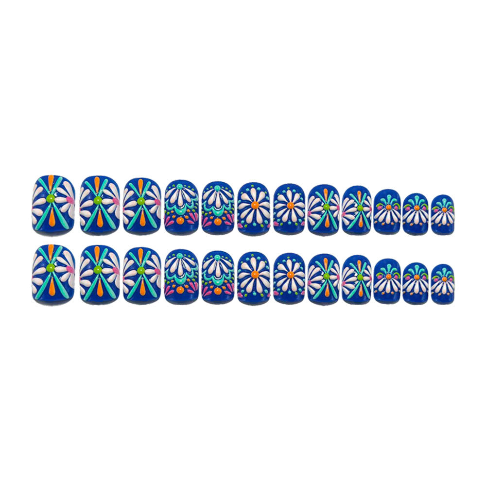 Artificial nails with floral pattern Stornfield