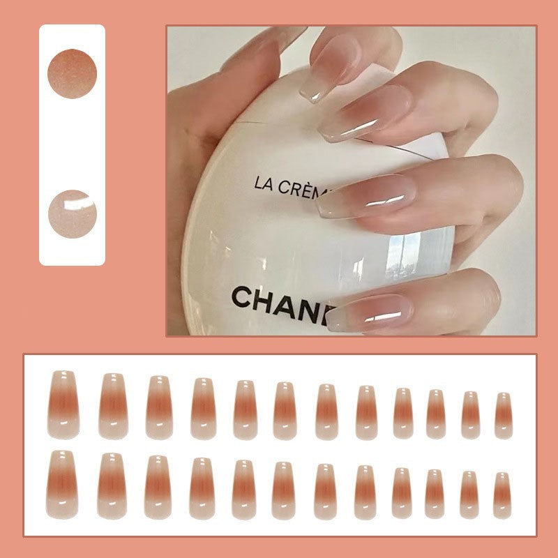 High-gloss artificial nails with rose effect Stornfield