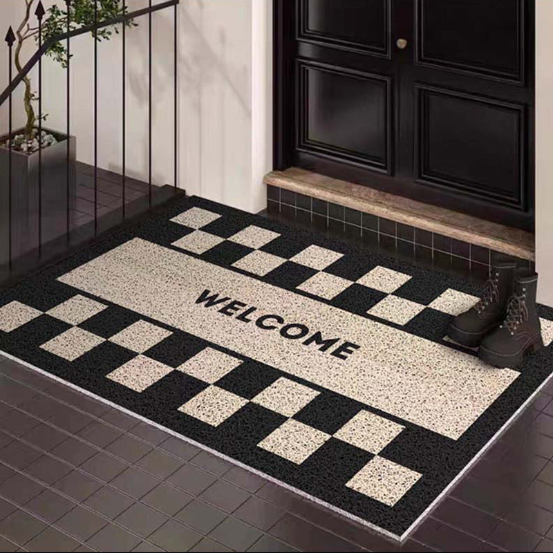 Decorative Checkered Entrance Mat
