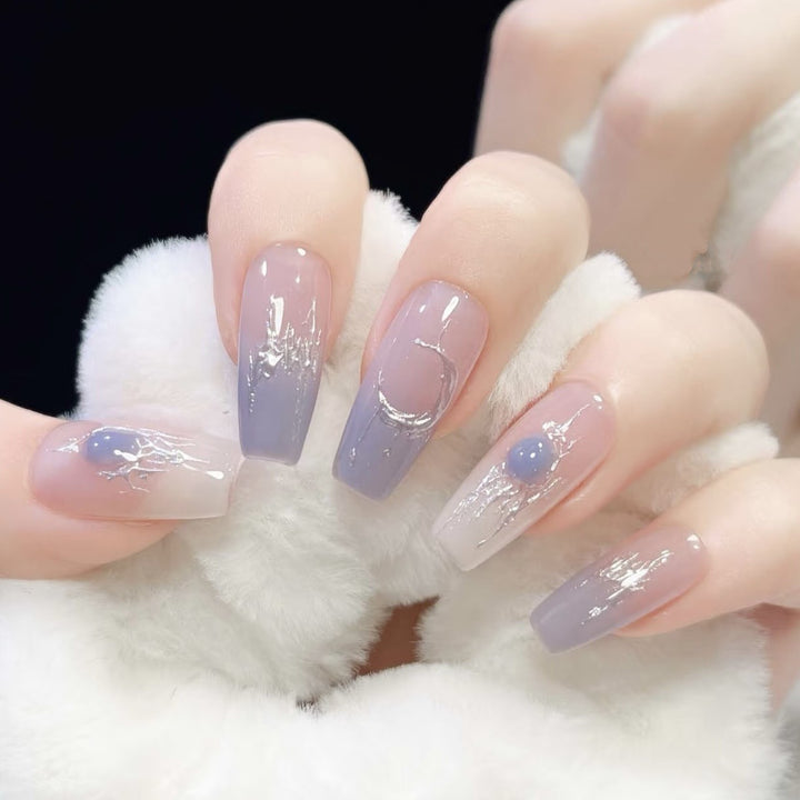 Cosmic-Themed Press-On Nail Set