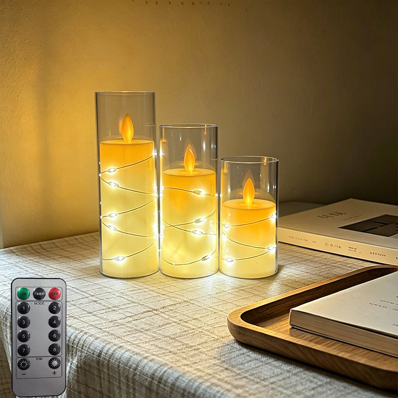 LED Scented Candle with Flame Effect Stornfield