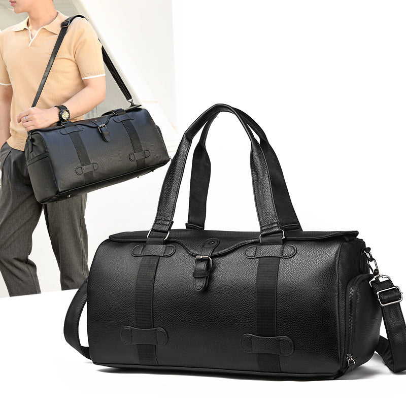 Premium Leather Weekender Duffel Bag Stornfield