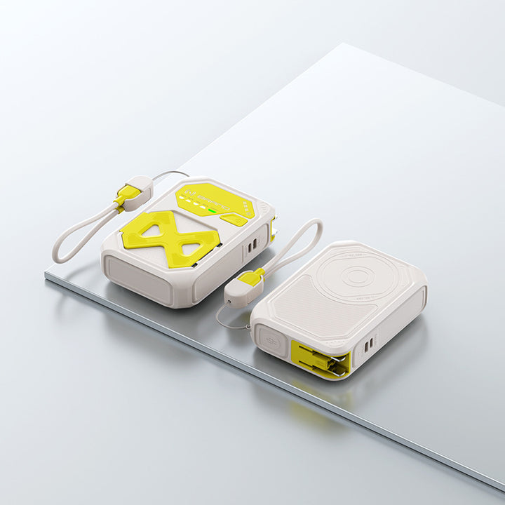 Portable power bank with dual fast charging function and intelligent cable management Stornfield