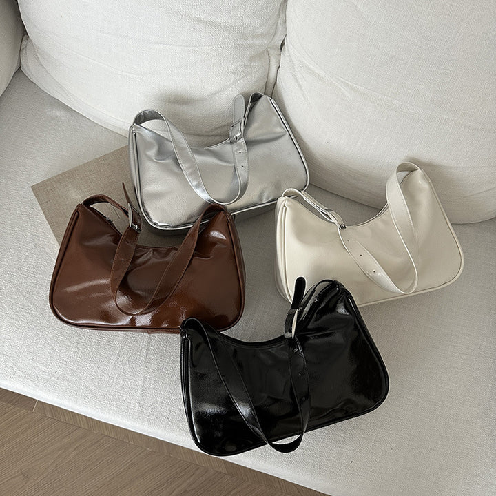 Vintage-Inspired Soft Patent Leather Handbag Stornfield