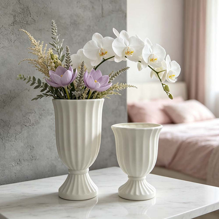 Elegant Fluted Decorative Planter Stornfeild