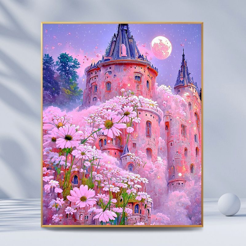 Fantasy Castle Landscape Canvas Art Stornfield