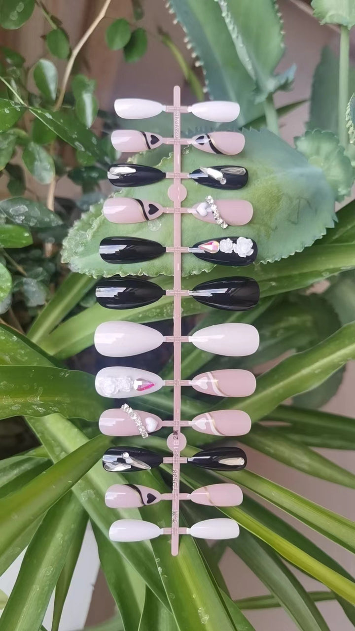 Premium Decorative Press-On Nail Set Stornfield