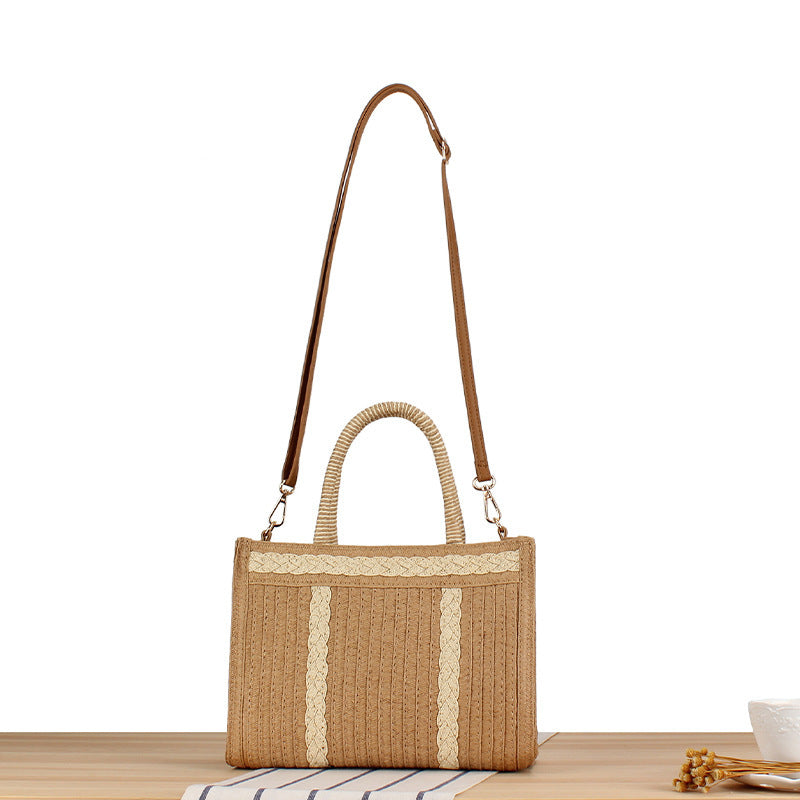 Stylish handbag with artistic ribbed design Stornfield