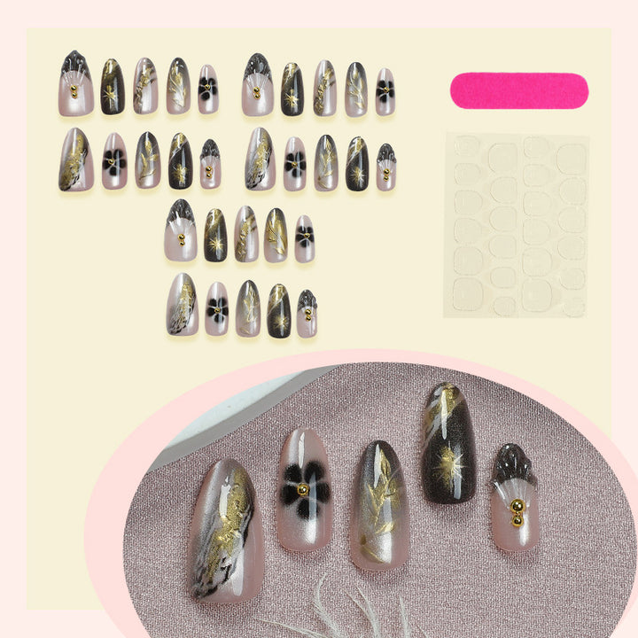 Artificial nail set with elegant floral design Stornfield