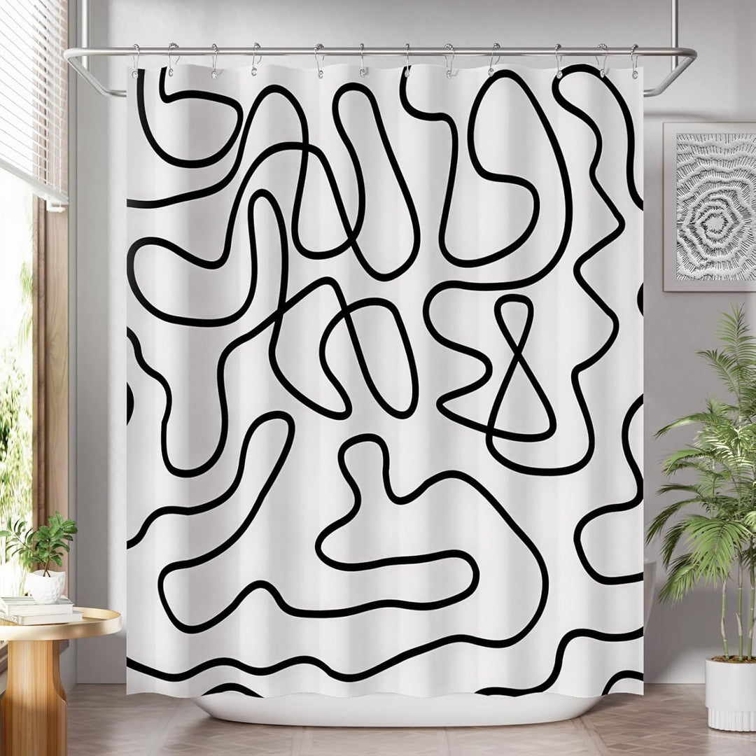 Modern Striped Shower Curtain Stornfield