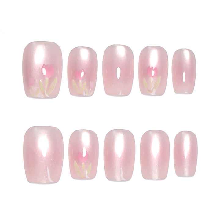 Artificial nail art with floral decorations Stornfield