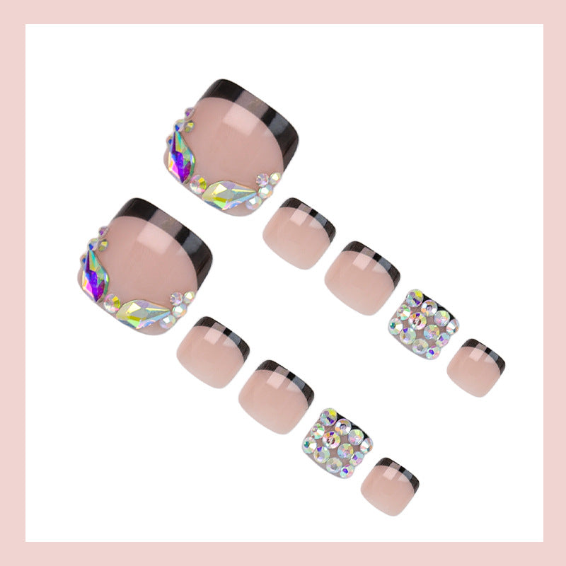 Nail Art Set with glamorous rhinestones and elegant gradients Stornfield