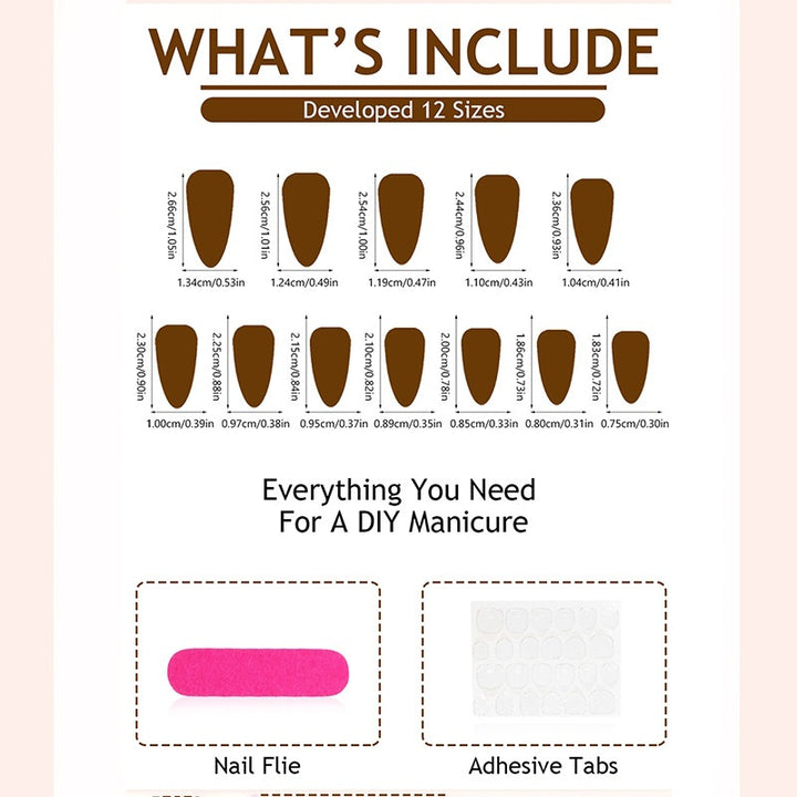 Artificial nail set with ombre design and glitter tips Stornfield