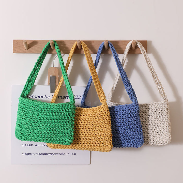 Handmade straw crossbody bag with structured design Stornfield