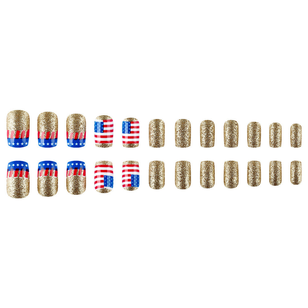 Sparkling Patriotic Nail Art Stornfield