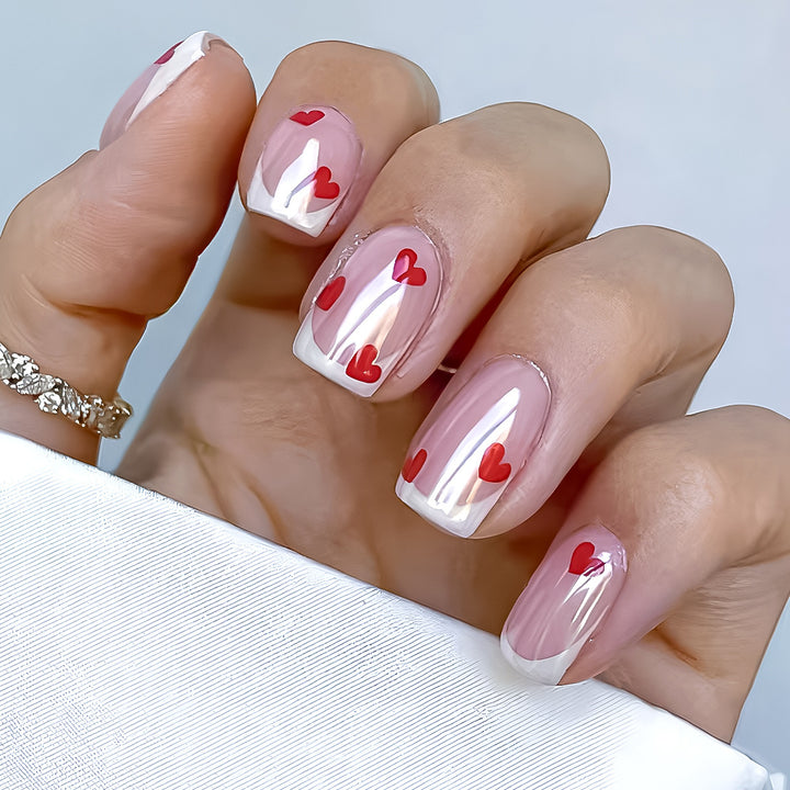 Heart-Embellished Gel Nail Art Set Stornfield
