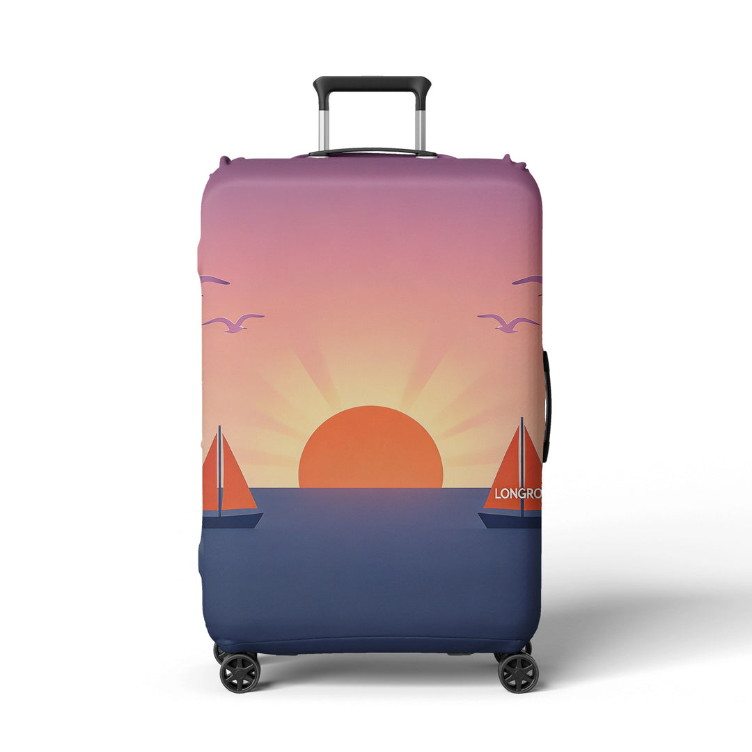 Women's suitcase cover with atmospheric landscape design Stornfield