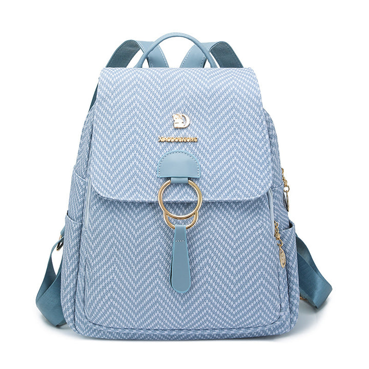 Multi-Compartment Herringbone Fashion Backpack Stornfield