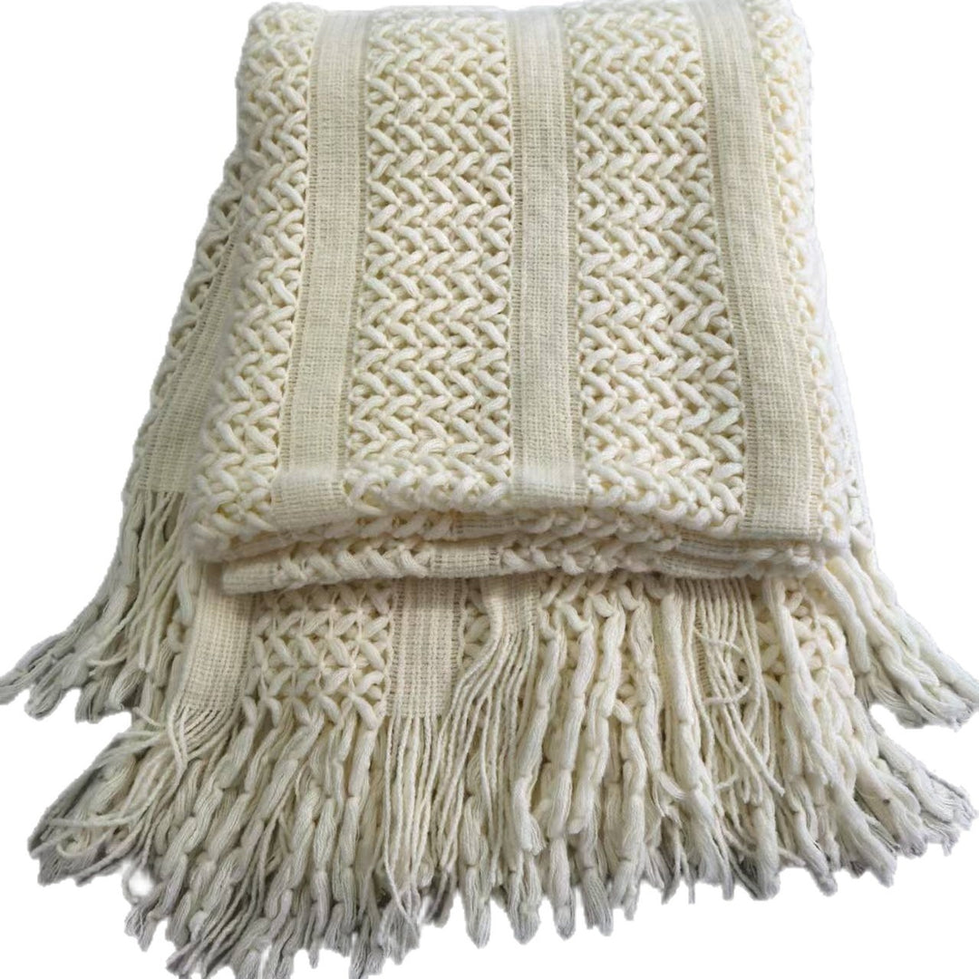 Textured Knit Throw Blanket Stornfield