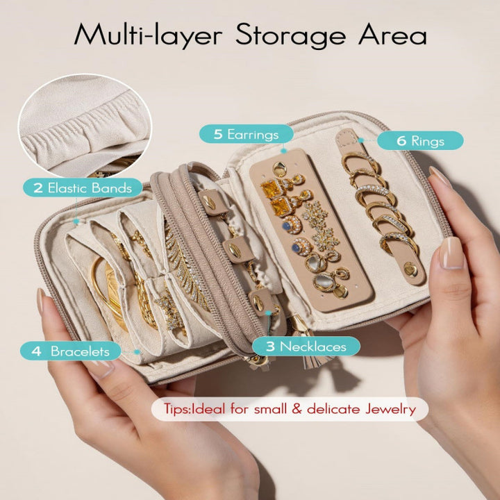 Elegant jewelry organizer with multiple compartments Stornfield