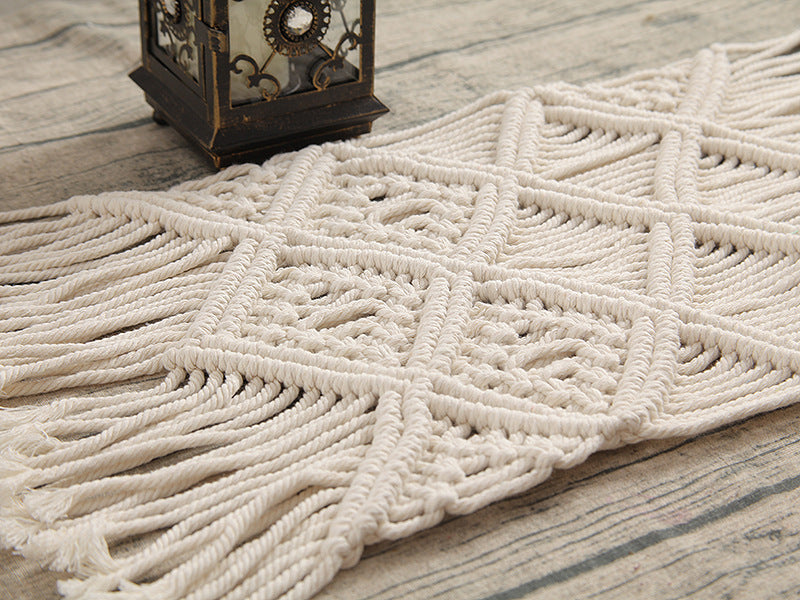 Bohemian Woven Macrame Table Runner Stornfield
