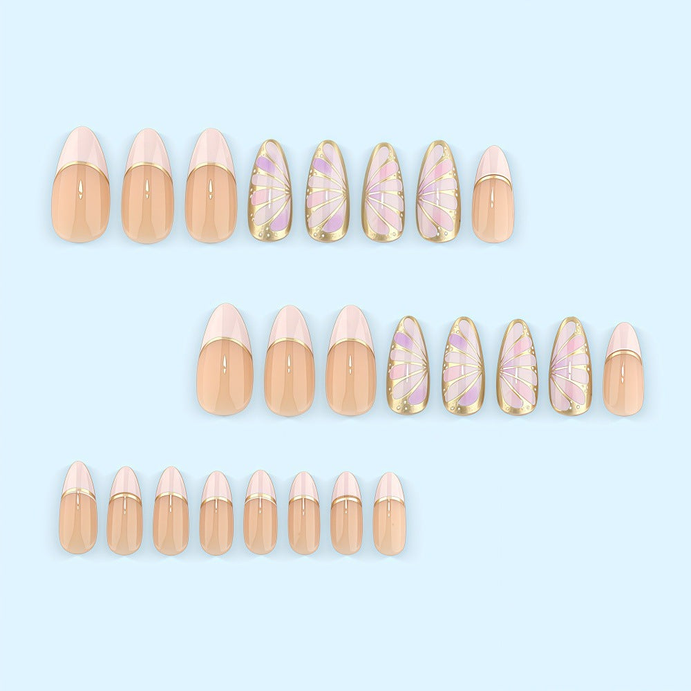 Artificial nail set with elegant geometric design Stornfield