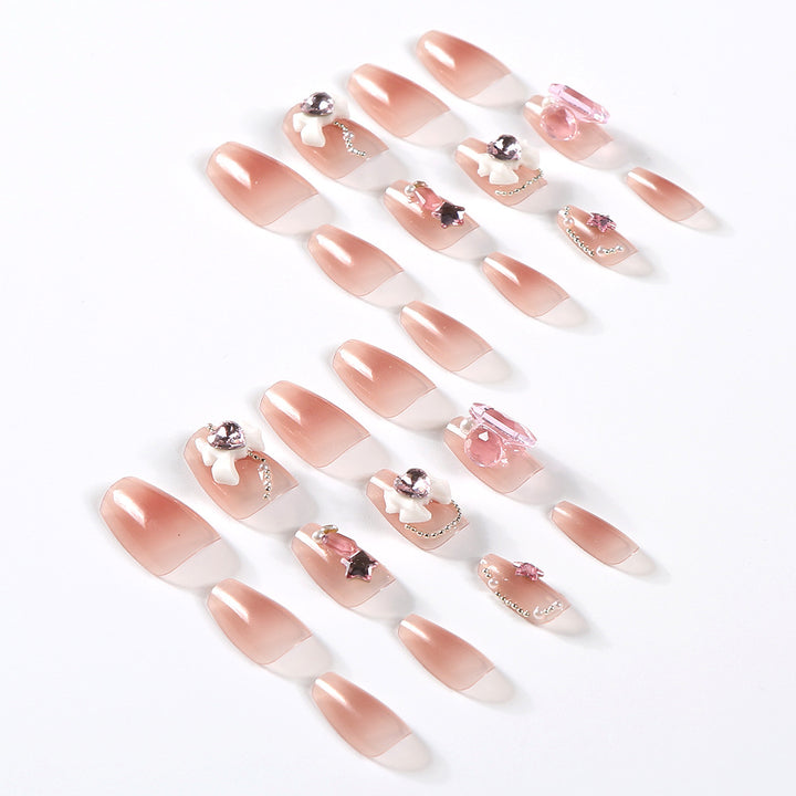 Artistic 3D Floral Press-On Nail Set Stornfield
