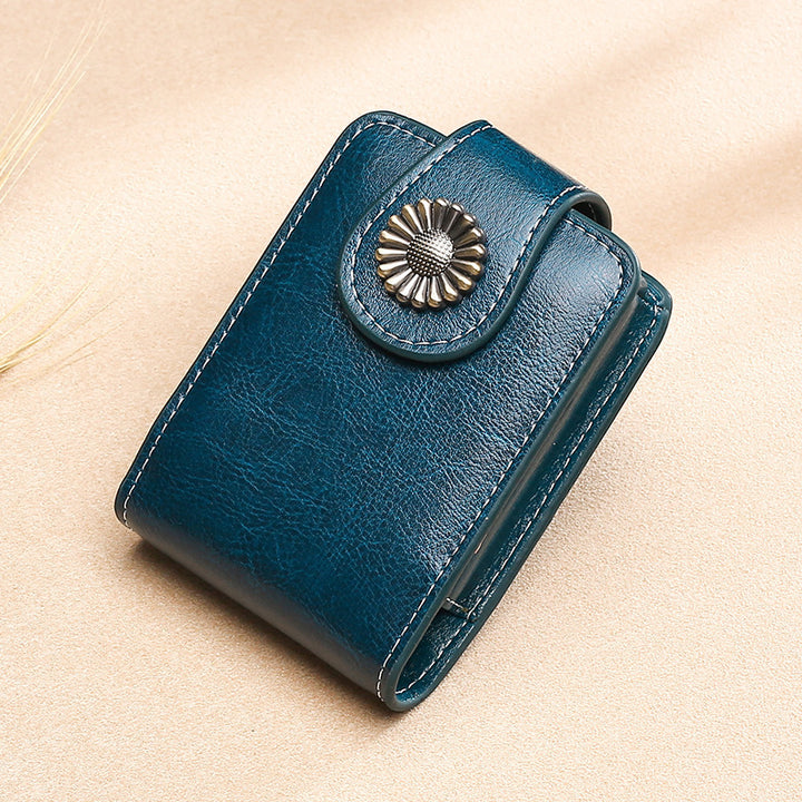 Vintage Leather Buttoned Coin Purse Stornfield