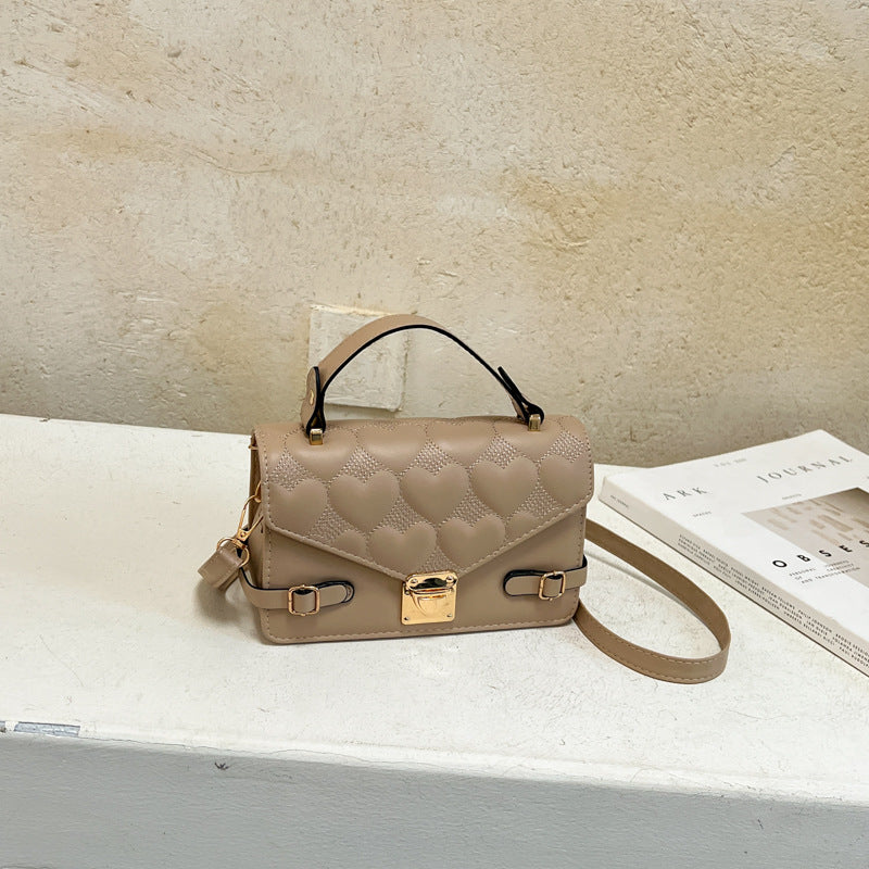 Heart-Quilted Handbag