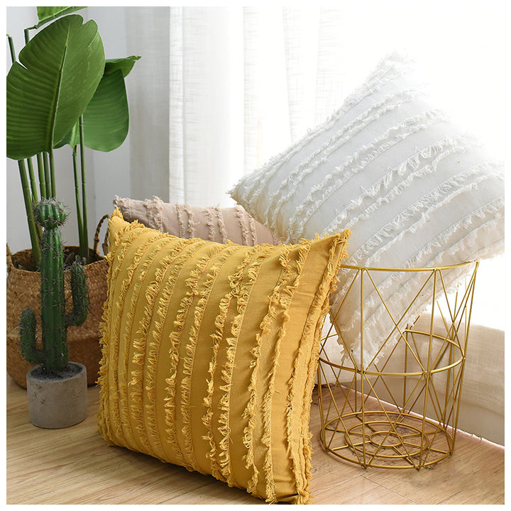 Fringe Texture Square Cushion