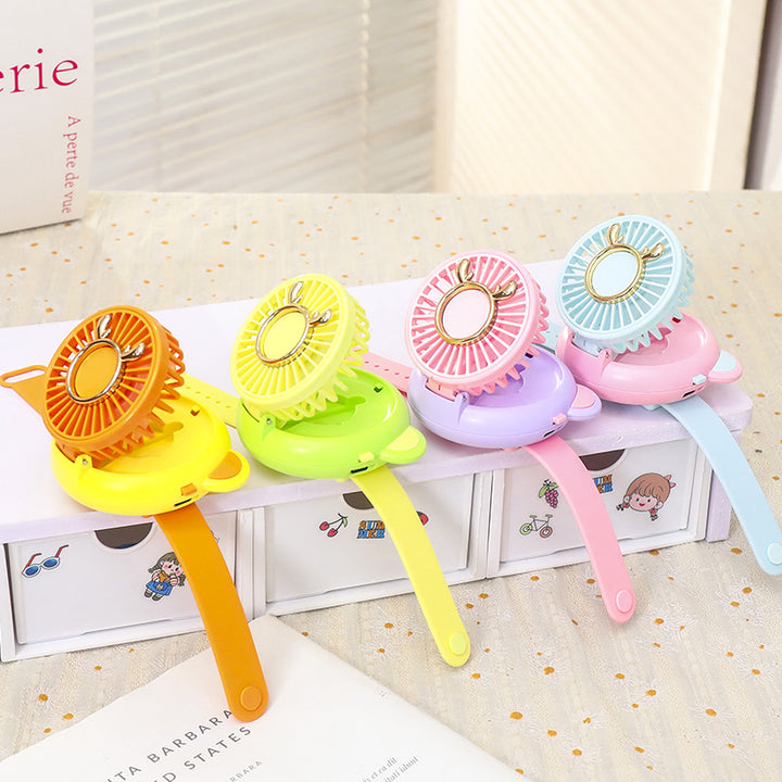 Women's Portable Mini Fan with Integrated Mirror and Spray Function Stornfield