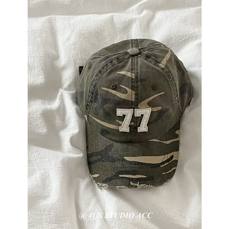 Women's Distressed Camouflage Baseball Cap Stornfield