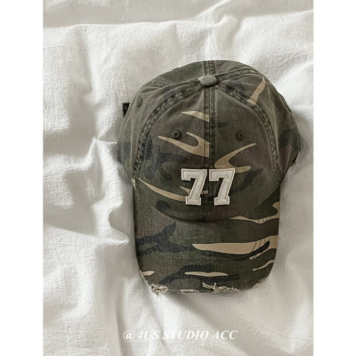 Women's Distressed Camouflage Baseball Cap Stornfield