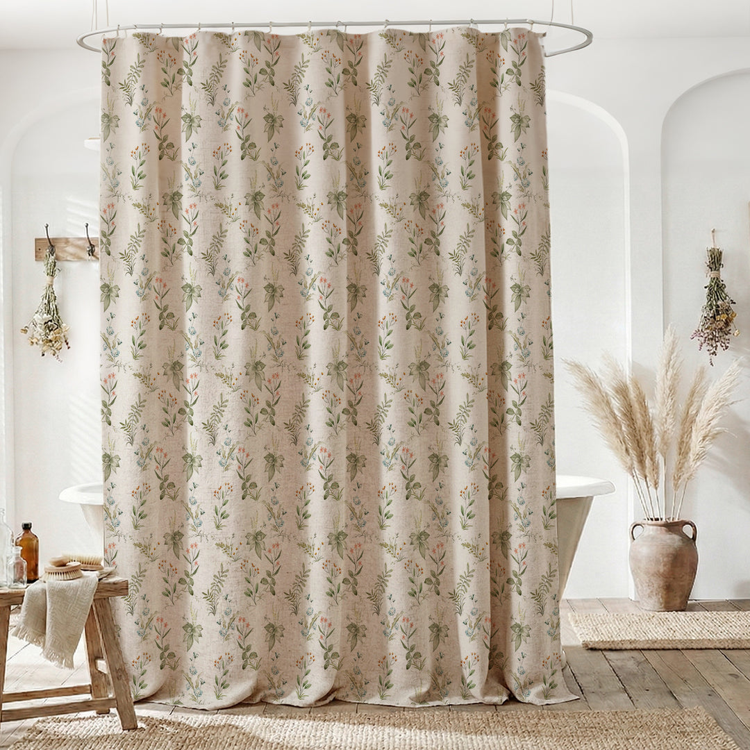 Floral Embroidered Shower Curtain Stornfield