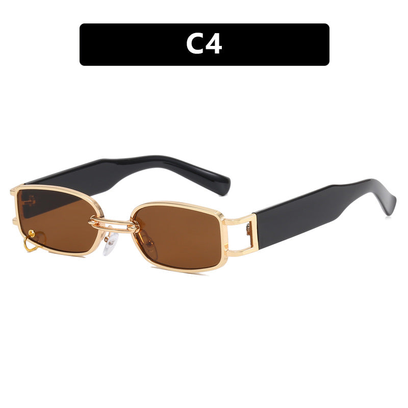 Women's fashionable sunglasses with innovative rectangular design and elegant metal accents Stornfield