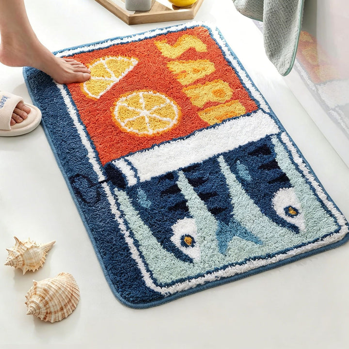 Fun Lemonade-Themed Bath Mat